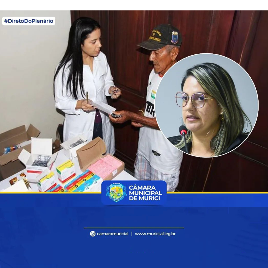 "FARMÁCIA EM CASA": Câmara coloca em tramitação PL da Vereadora Vanuzia que fornece entrega de medicamentos do SUS em domicílio